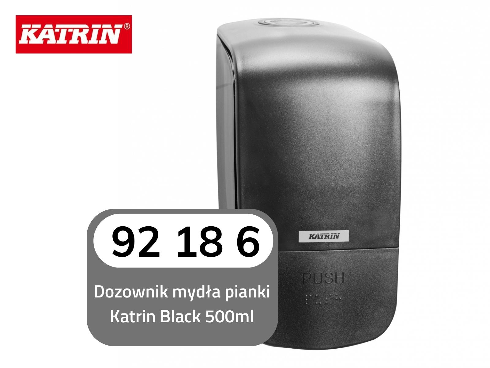 Dozownik Mydła Pianki KATRIN 77359 Czarny 500ml